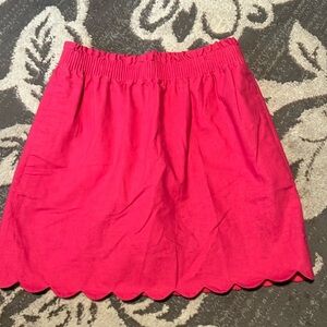 J crew skirt. Elastic waist lined has pockets. Size 4 excellent condition